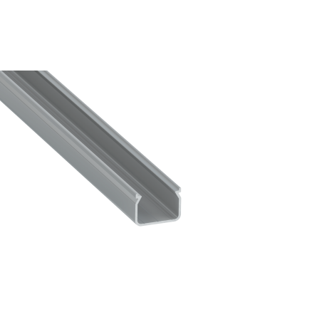 Perfíl Aluminio KIMERA-"HOM" Anodizado Plata con Difusor Opal , Tapones y Clips Sujección 2,02M