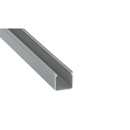 Perfíl Aluminio KIMERA-"HELSE" Anodizado Plata con Difusor Opal , Tapones y Clips Sujección 2,02M