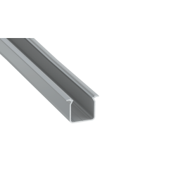 Perfíl Aluminio KIMERA-"SKAGEN" Anodizado Plata con Difusor Opal , Tapones y Clips Sujección 2,02M