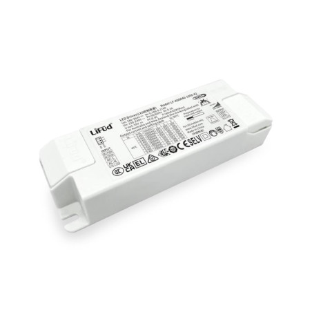 Driver Lifud 40W Salida: 
9-40V 700-1050mA Dimable DALI/PUSH IP20