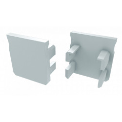 Tapón Final Perfíl Tipo Y - Plástico Blanco-Con Agujero