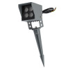Foco Led con Pincho Jardín 4W IP65 2700ºK Acabado Gris