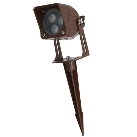 Foco Led con Pincho Jardín 3W IP65 2700ºK Acabado Marrón