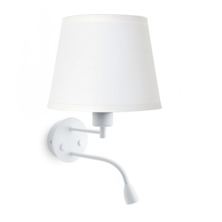 Aplique de pared "Lumina" E27 con foco LED de lectura 3W