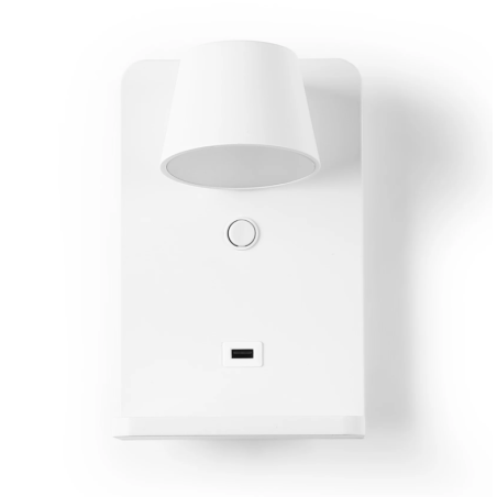 Aplique de pared para lectura con puerto USB "Lumo"6W Base carga inalámbrica