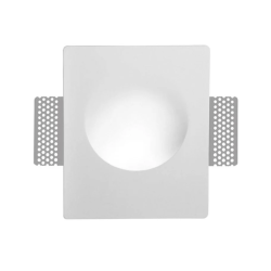 Aplique de pared empotrable circulo de escayola "Verola" Ø 25cm GU10 Integración