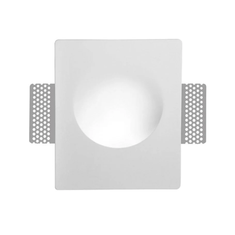 Aplique de pared empotrable circulo de escayola "Verola" Ø 25cm GU10 Integración