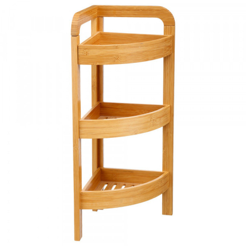 Organizador de Baño Esquinero 3 Niveles Bambú [E3-01774