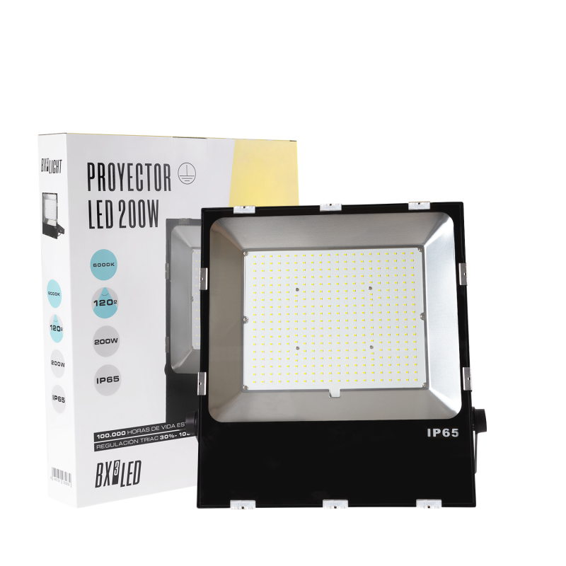 Proyector Led -  Foco  200W IP65 6000 K Reg. TRIAC  [BX3-HVFL200WCPCW]