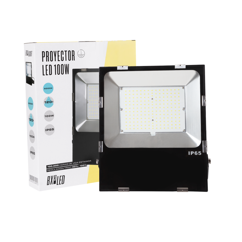 Proyector Led -  Foco  100W IP65 6000 K Reg. TRIAC  [BX3-HVFL100WCPCW]