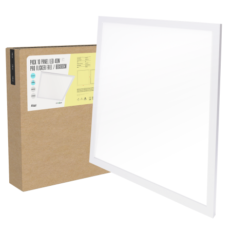 Pack 10 Panel LED 40W 4,000 Lm 6500ºK 60x60Cm PRO Flicker Free 60.000H  [BX3-LPT59540WLIFUDCW]