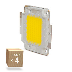 Pack 4 LEDs High Power 50W 5000Lm 6000ºK COB30 50.000H [CH-LED-50W-30MIL-CW-PK4-AP]