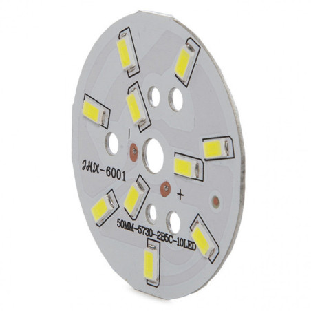 Módulo 5W 500Lm 6000ºK 10 LEDs Ø48mm 50.000H [CH-PCBA5W-CW]