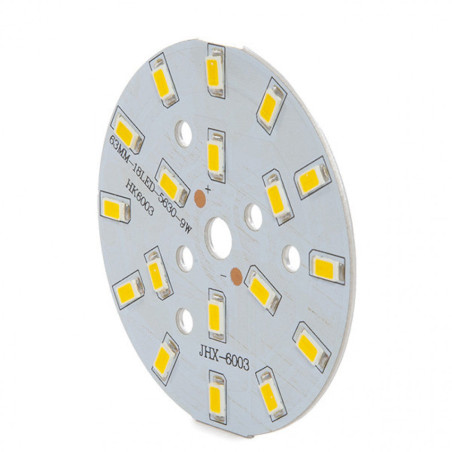 Módulo 9W 900Lm 6000ºK 18 LEDs Ø65Mm 50.000H  [CH-PCBA9W-CW]