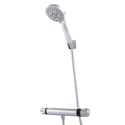 Conjunto Ducha Latón/Zinc - ABS, Cromado, Agua Caliente-Fría, Bimando [QLI-FA-HW302