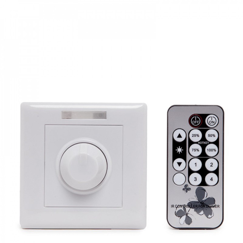 Dimmer LED 12-24VDC ► 96-192W Mando a Distancia