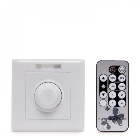 Dimmer LED 12-24VDC ► 96-192W Mando a Distancia