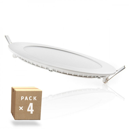 Pack 4 Placas LED 12W 1200Lm 6000ºK 40.000H  [JL-GP-LZ-2-PK4-AP]