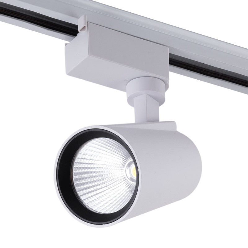 Foco de Carril LED 15W 1.350Lm CRI85 6000ºK Monofásico 40.000H  [HO-FC-15W-W-CW]