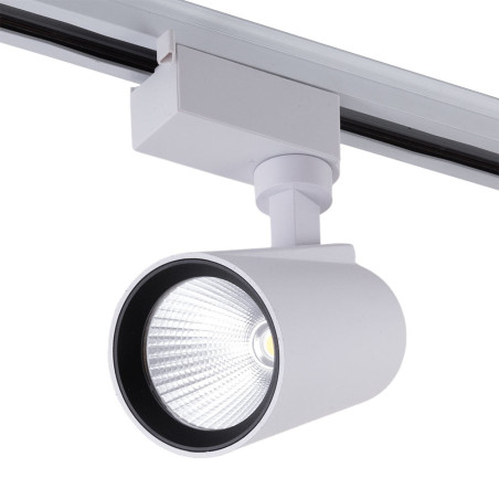 Foco de Carril LED 15W 1.350Lm CRI85 6000ºK Monofásico 40.000H  [HO-FC-15W-W-CW]