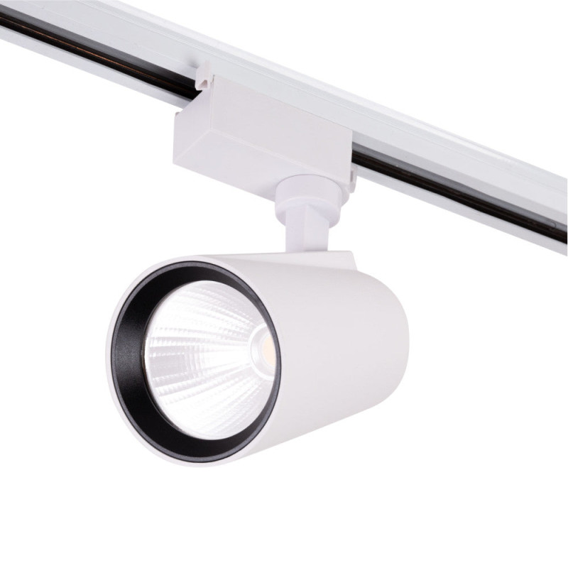 Foco de Carril LED 30W 2.700Lm CRI85 6000ºK Monofásico 40.000H  [HO-FC-30W-W-CW]
