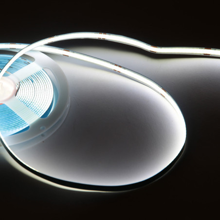 Tira de 320 LEDs/M 50W 5.000Lm CRI90 6000ºK COB 12VDC IP20 8mm Ancho x5M 40.000H  [CA-COB-320-12DC-CW]