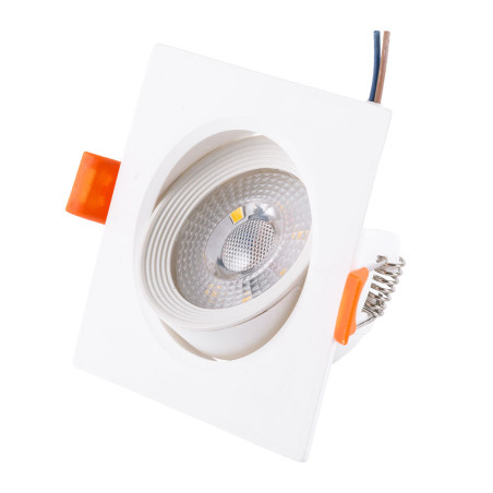 Foco Downlight LED 7W 630Lm 6000ºK Rectangular Basculante 40.000H  [HO-DLPL-CUAD-7W-CW]