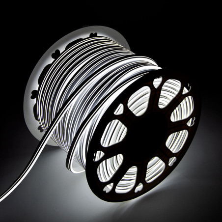Tira LED Manguera "Neon Flex" 6W 6000ºK 220VAC 8x18mm Doble 120xSMD2835 6W/M x1M 40.000H   [HO-NSPVC8x16DOY220CW]