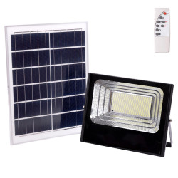 Proyector LED Solar 200W 6500K Panel: 6V/20W Batería: 3,2V/15000MaH Control Remoto  [HO-SOLARFL-200W-01]