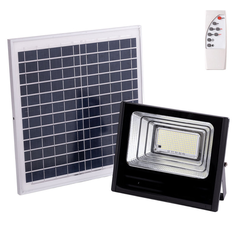 Proyector LED Solar 120W 6500K Panel: 6V/15W Batería: 3,2V/8000MaH Control Remoto  [HO-SOLARFL-120W-01]