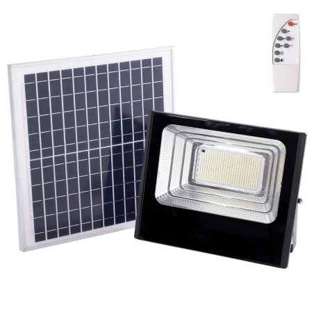 Proyector LED Solar 150W 6500K Panel: 6V/15W Batería: 3,2V/10000MaH Control Remoto