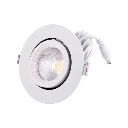 Foco Downlight LED 20W 3000Lm 4000ºK Circular Ajustável 40.000H  [HO-COB-C-OR-20W-W]