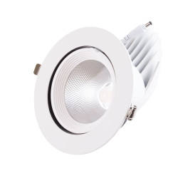 Foco Downlight LED 35W 5250Lm 4000ºK Circular Orientable 40.000H [HO-COB-C-OR-35W-W]