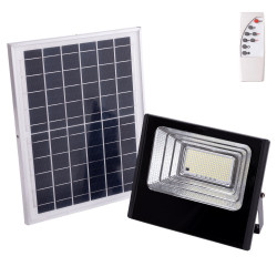 Proyector LED Solar 100W 6500K Panel: 6V/12W Battery: 3.2V/8000MaH Remote Control  [HO-SOLARFL-100W-01]
