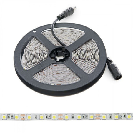 Tira de 300 LEDs 72W 3.780Lm CRI85 6000ºK SMD5050 12VDC x5M 40.000H  [PL219009W]