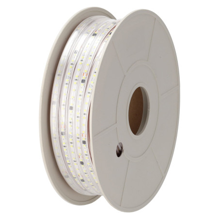 Tira de 60 LEDs/M 1500Lm/M 6000ºK SMD2835 Autorectificada 220VAC IP65 x50M 40.000H