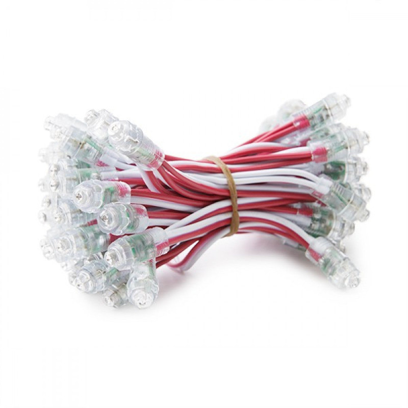 Pixel LED 0.1W 2Lm 9Mm 5V Epistar (Cadena 50 Unidades) Rojo 50.000H  [DE-PIX-9-R]