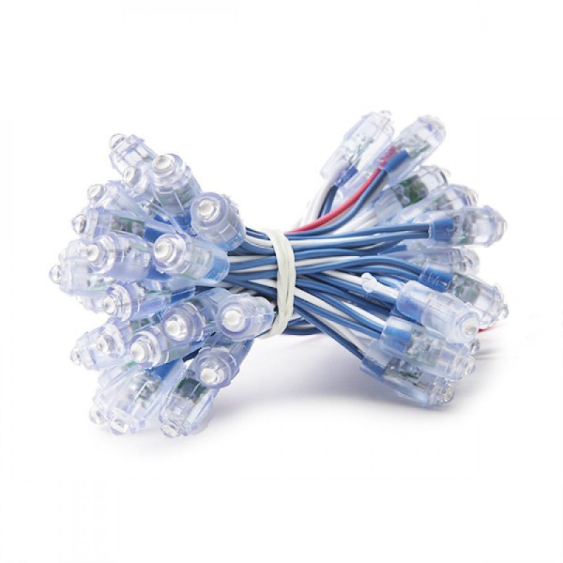 Pixel LED 0.1W 2Lm 9Mm 5V Epistar (Cadena 50 Unidades) Azul 50.000H  [DE-PIX-9-B]