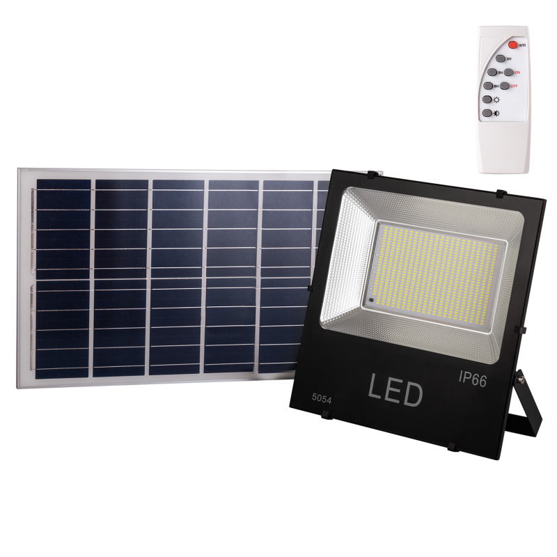 Foco Proyector LED 200W 20.000Lm 6000ºK Solar Sensor 200W + Control Remoto Panel 6V/30W 40.000H  [HO-626006-CW]