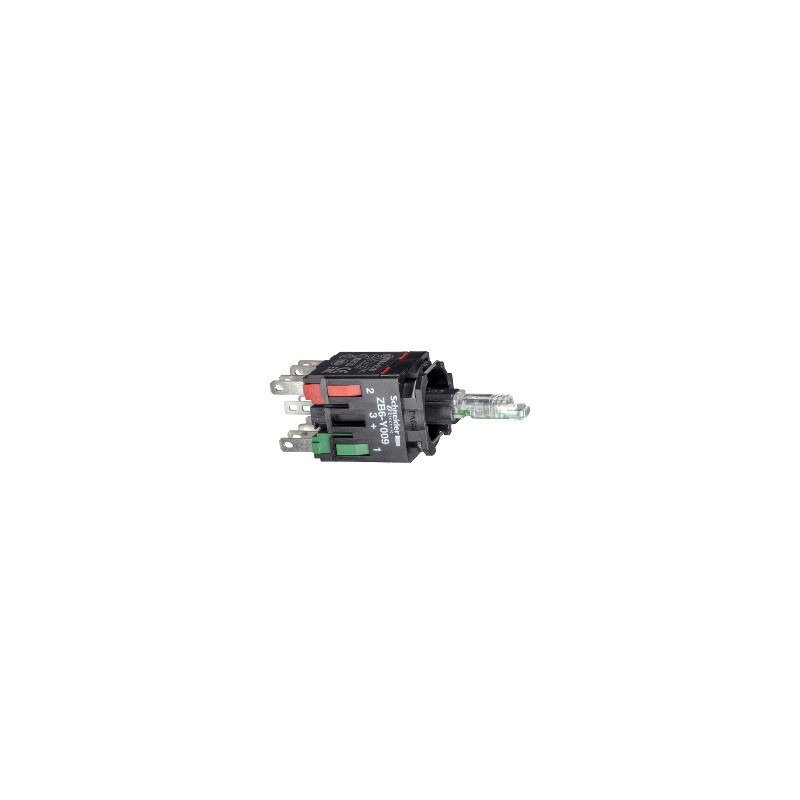 Cuerpo con bloque luminoso verde/anillo de fijación led 12…24V 1 na ref. ZB6ZB31B Schneider Electric [PLAZO 3-6 SEMANAS]