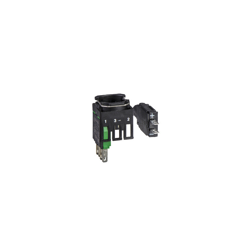 Cuerpo c/ bloque luminoso/anillo de fijación para lámpara BA9s 3…24V 1NA + 1 NC ref. ZB6ZH05B Schneider Electric [PLAZO 8-15 DIA