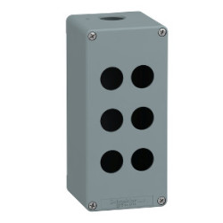 die-cast empty control station - XAPM - Ø 22 - zinc alloy - 6 openings ((*)) ref. XAPM3206H29 Schneider Electric [PLAZO 8-15 DIA