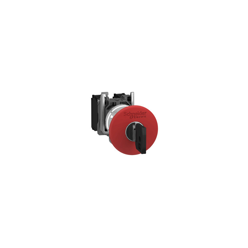 red Emergency stop Ø 22 - mushroom head Ø 40 - key release - ATEX ((*)) ref. XB4BS9445EX Schneider Electric [PLAZO 3-6 SEMANAS]