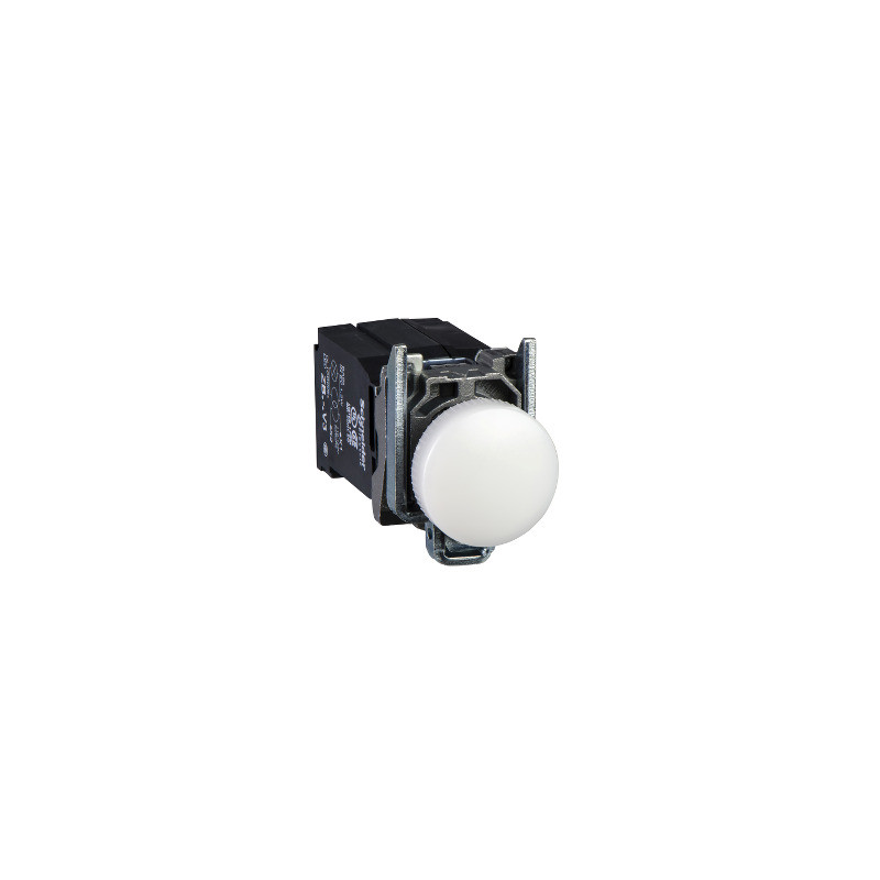 Piloto luminoso blanco ø22 - lente plana con led integrado 400v ref. XB4BV5B1 Schneider Electric [PLAZO 3-6 SEMANAS]