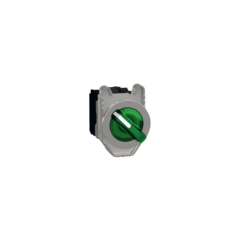 SEL.FLUSH LUM.VERDE 3 POS.FIJAS 230V AC 1NA 1NC ref. XB4FK133M5 Schneider Electric [PLAZO 3-6 SEMANAS]