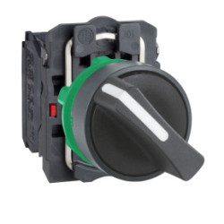 selector negro Ø22 2 posiciones fijas - 1 NA + 1 NC ref. XB5AD25 Schneider Electric [PLAZO 3-6 SEMANAS]