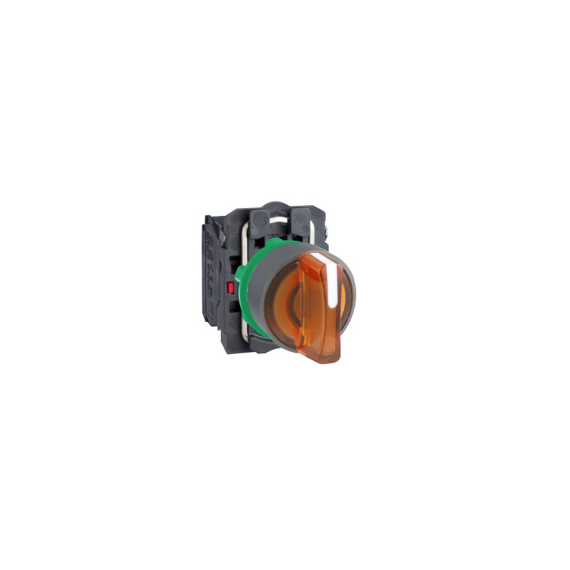 SELECTOR LUM.NARANJA 3 POS.FIJAS 230VAC 1NA1NC COL.GR. ref. XB5AK135M5C0 Schneider Electric [PLAZO 3-6 SEMANAS]