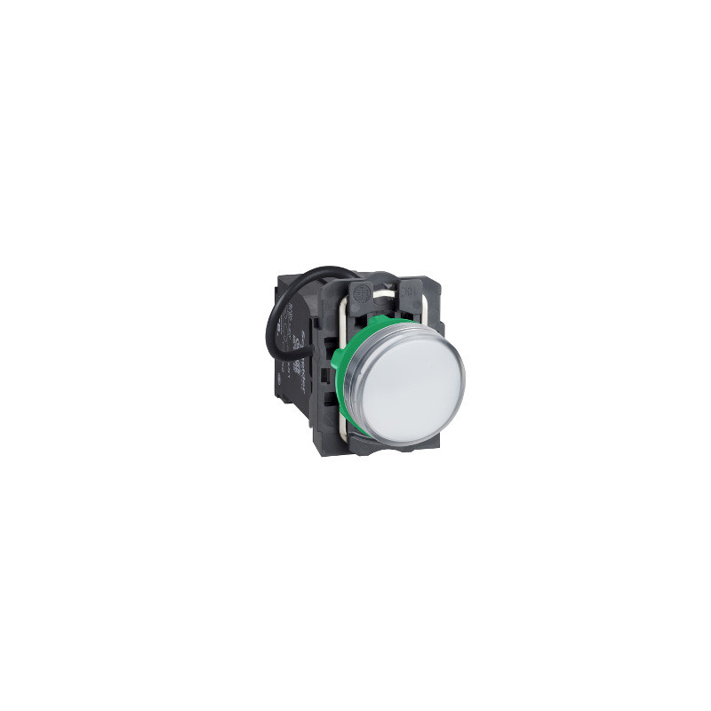 piloto luminoso blanco Ø22 lente plana con LED integrado 400V ref. XB5AV5B1 Schneider Electric [PLAZO 3-6 SEMANAS]