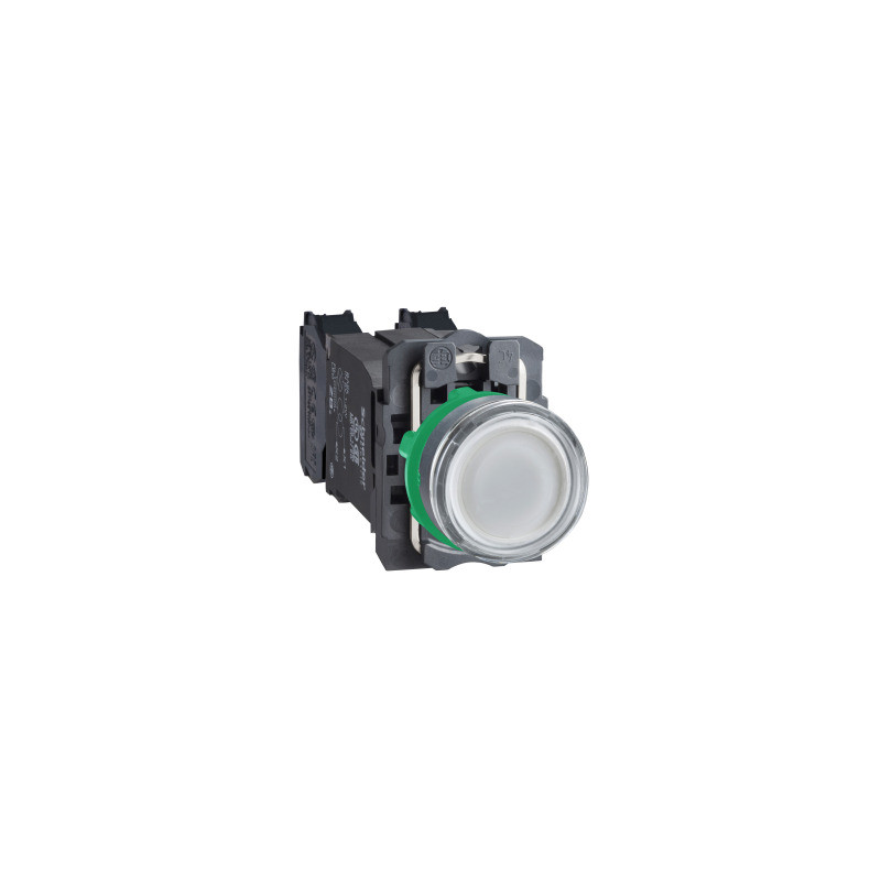 Pulsador luminoso blanco ø22 - 1NA+1NC - 110…120v ref. XB5AW3135 Schneider Electric [PLAZO 3-6 SEMANAS]