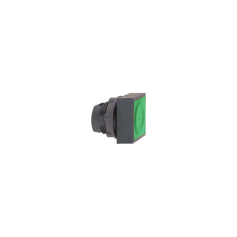 cabeza pulsador luminoso verde cuadrado LED Ø22 ref. ZB5CW3336 Schneider Electric [PLAZO 3-6 SEMANAS]